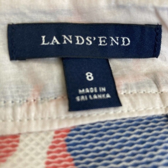 Lands End Dress Womens Size 8 Multicolor A Line Floral Pockets Wide Straps - Picture 8 of 10